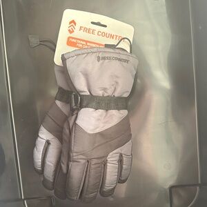 Free Country Charcoal and Light Gray Insulated Gloves - Adult Medium